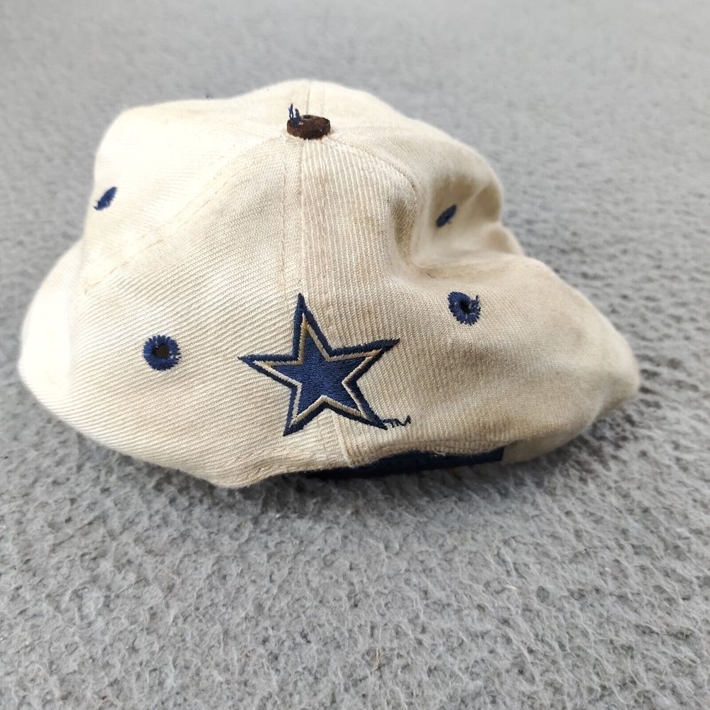 Vintage 1990s Dallas Cowboys Eastport Big Star Script Logo Snapback Hat Spellout - Picture 9 of 16